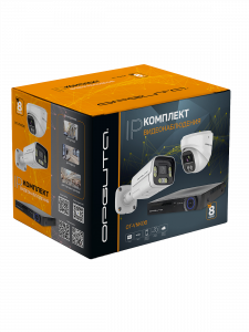 Готовый комплект видеонаблюдения на 8 IP камер 3MP Орбита OT-VNK06